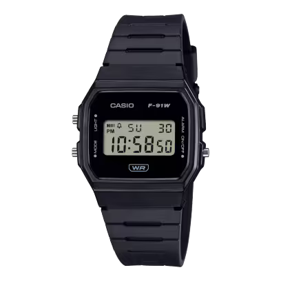 Casio Black Classic Digital Watch - F-91WB-1ACF