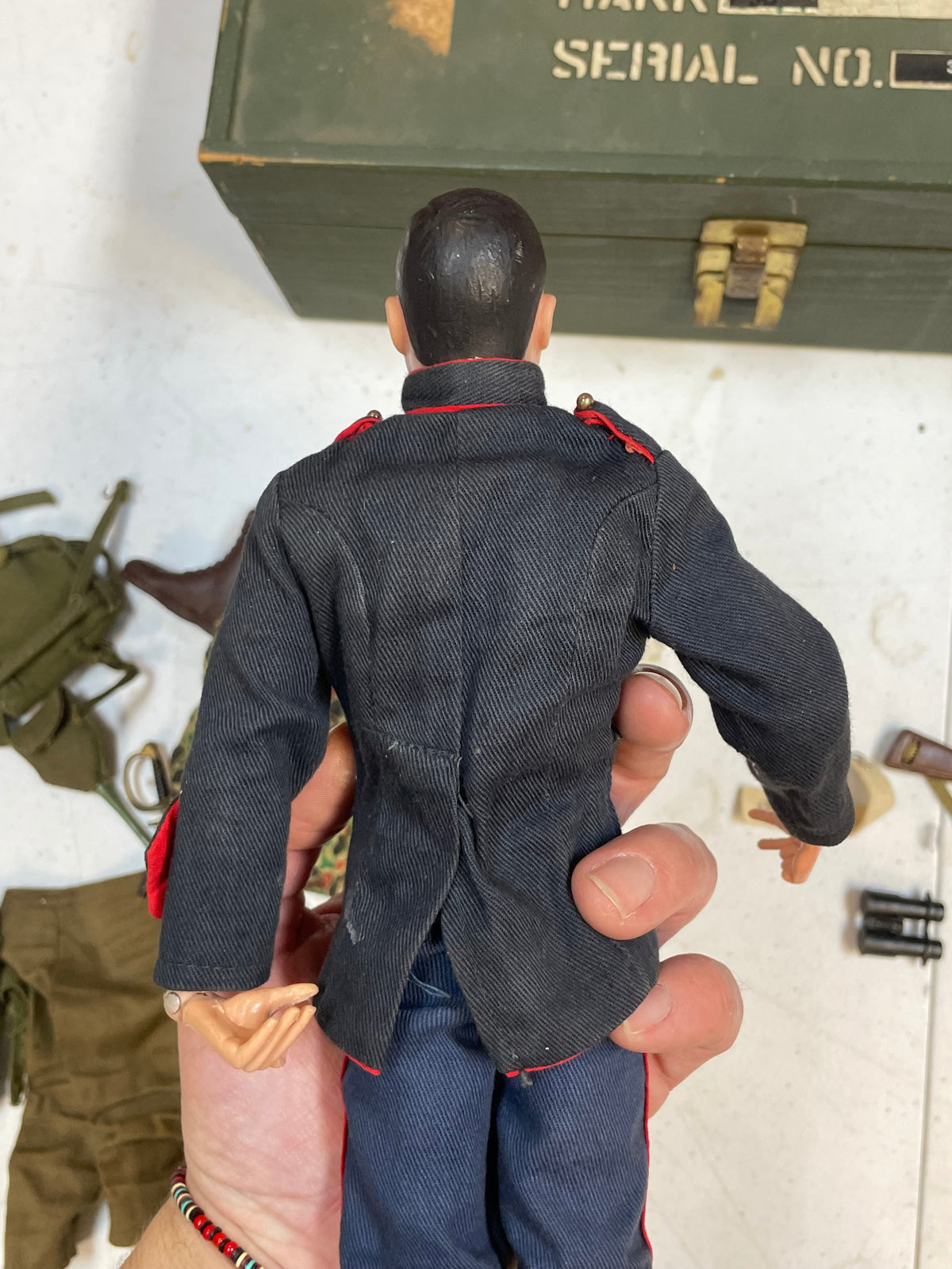 Action Marine with Foot Locker (Vintage 12” GI Joe, Hasbro) **Original**