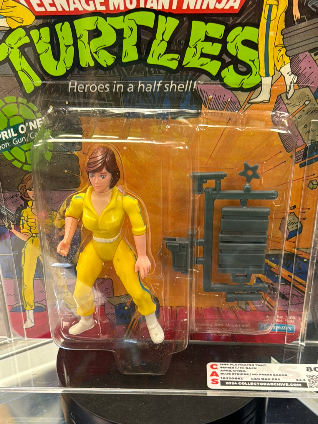 April O’Neil 10 Back No Press (Vintage TMNT Ninja Turtles, Playmates) *CAS Graded 80*