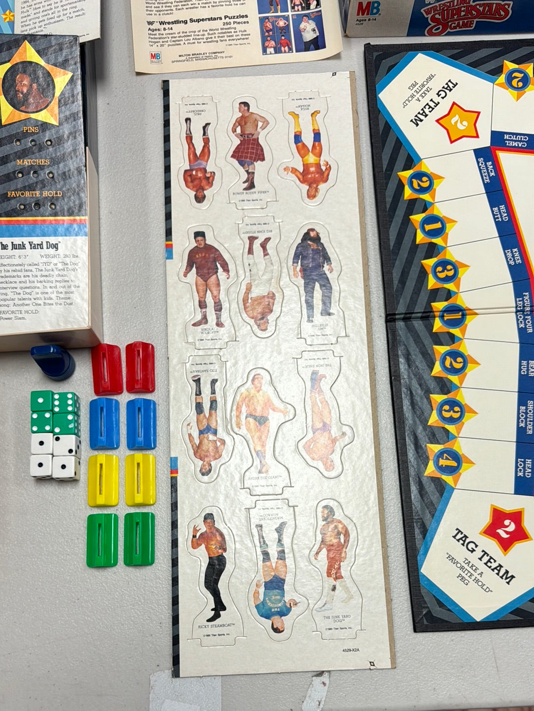 Wrestling Superstars Board Game (Vintage WWF, Milton Bradley) Complete