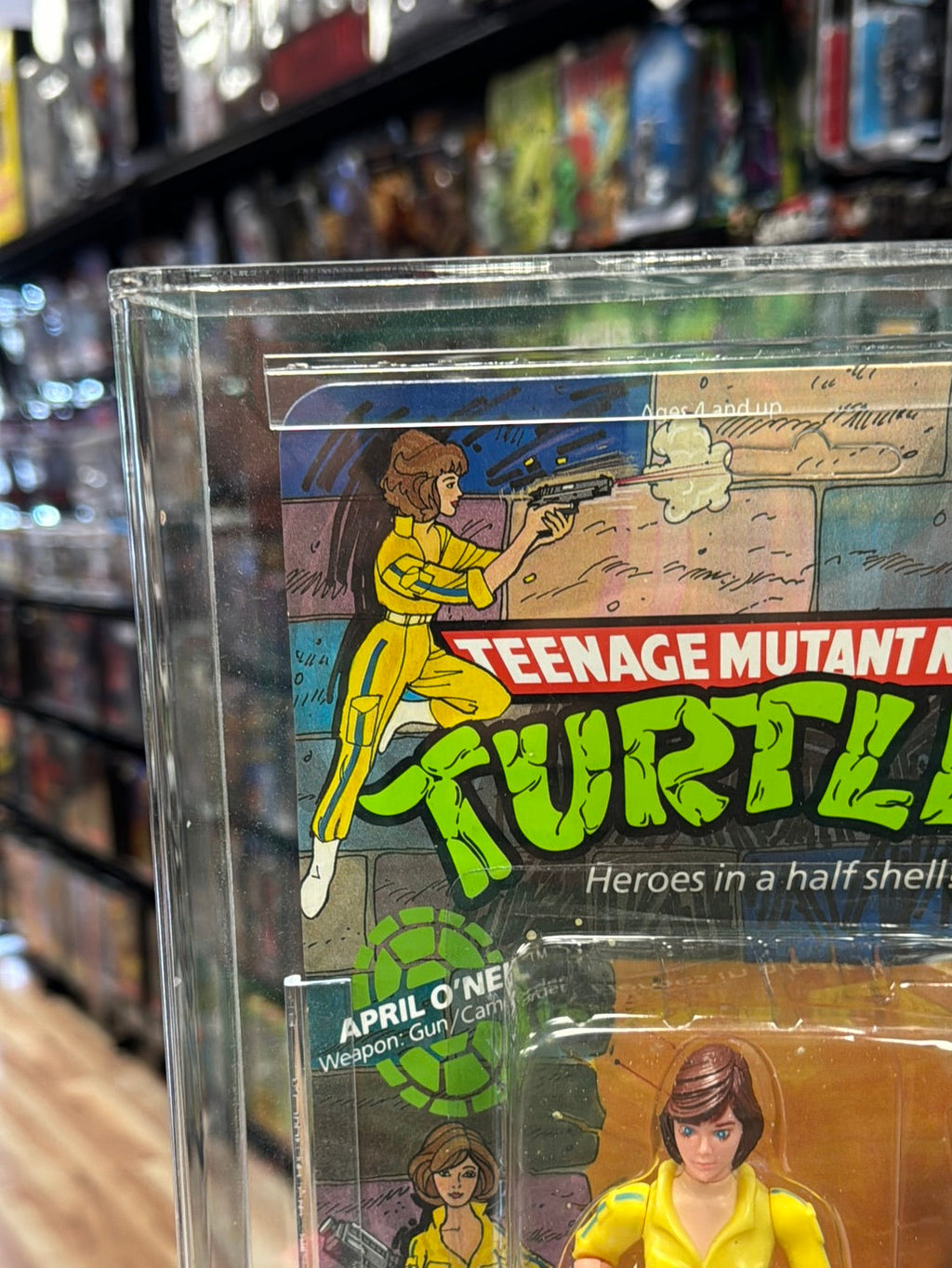 April O’Neil 10 Back No Press (Vintage TMNT Ninja Turtles, Playmates) *CAS Graded 80*