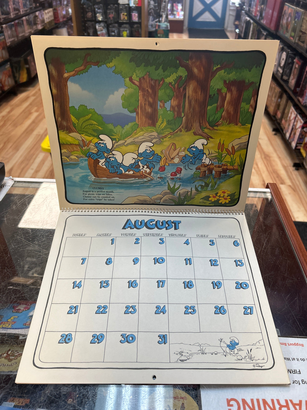 16 Month Calender -1982/1983- (Vintage Smurfs, Schleich Peyo)