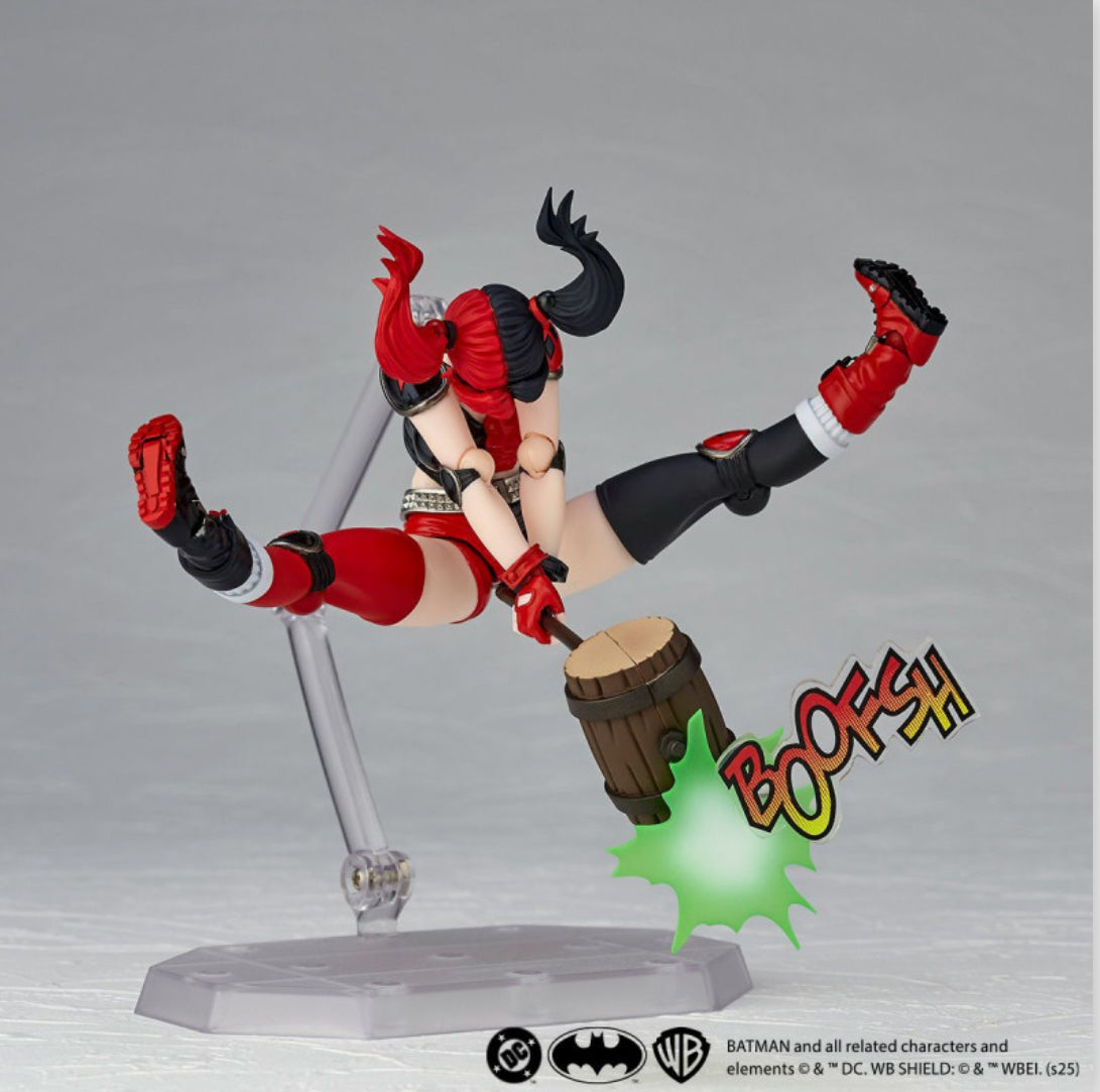 Revoltech Amazing Yamaguchi Harley Quinn Red x Black Ver. with Limited Bonus Winking/Bubblegum Face