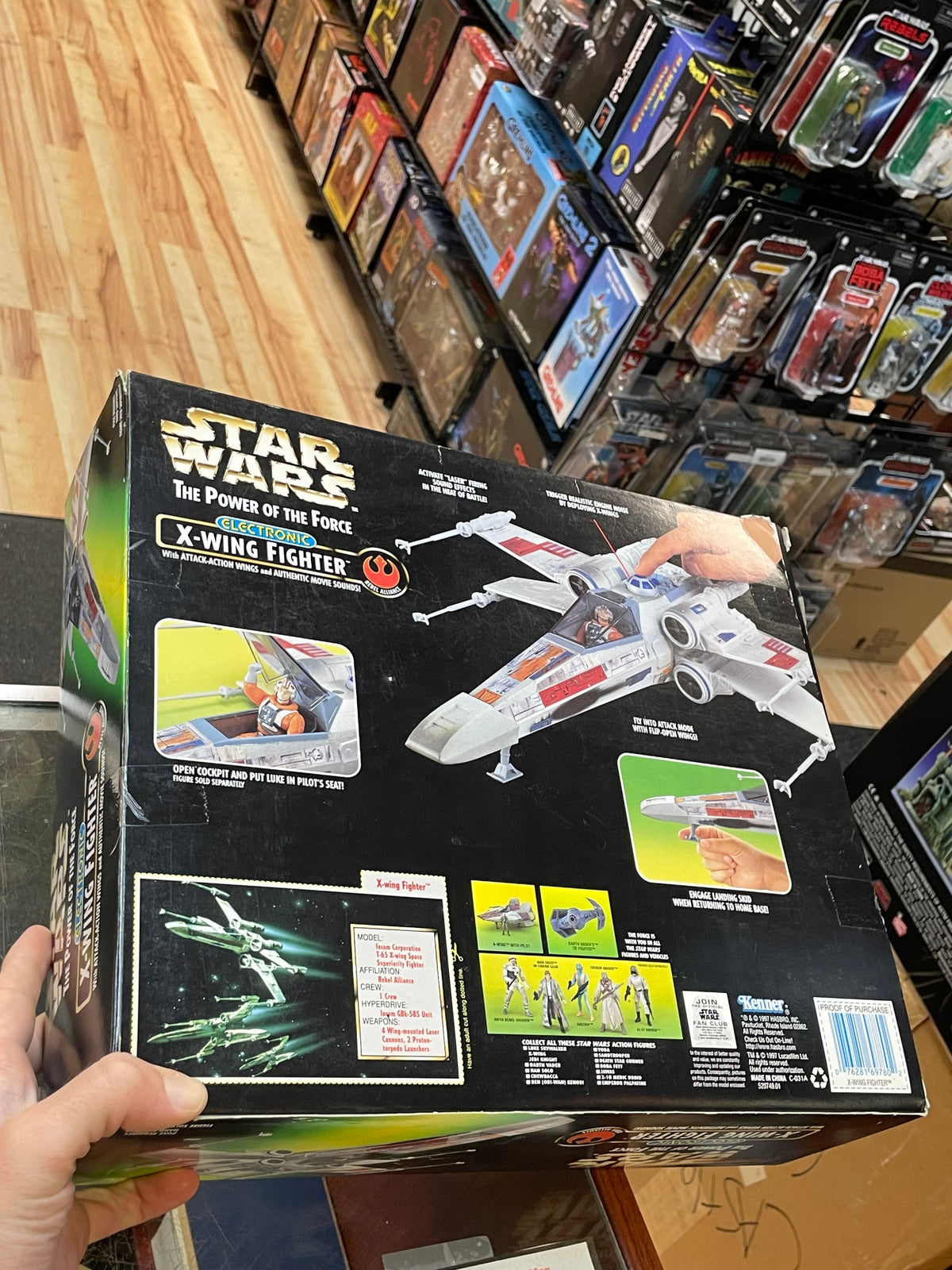 Electronic X- Wing Fighter (Vintage Star Wars POTF, Kenner) OPEN BOX