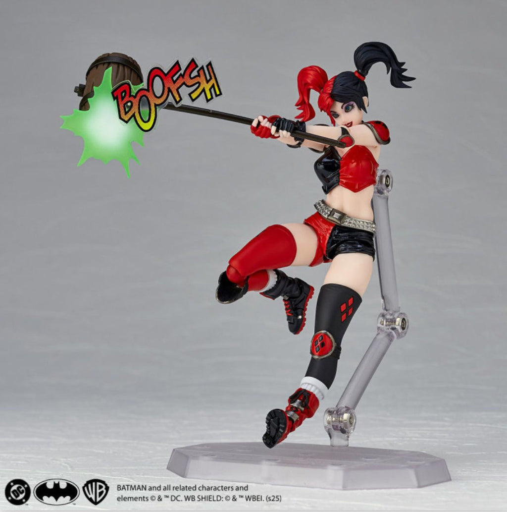 Revoltech Amazing Yamaguchi Harley Quinn Red x Black Ver. with Limited Bonus Winking/Bubblegum Face