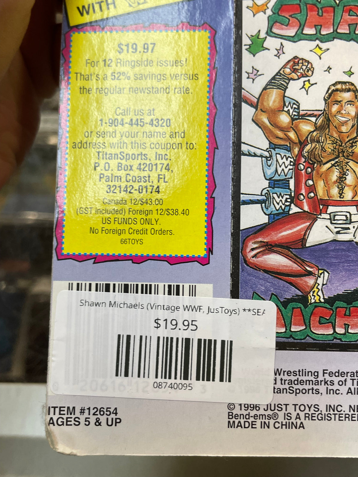 Shawn Michaels (Vintage WWF, JusToys) **SEALED**