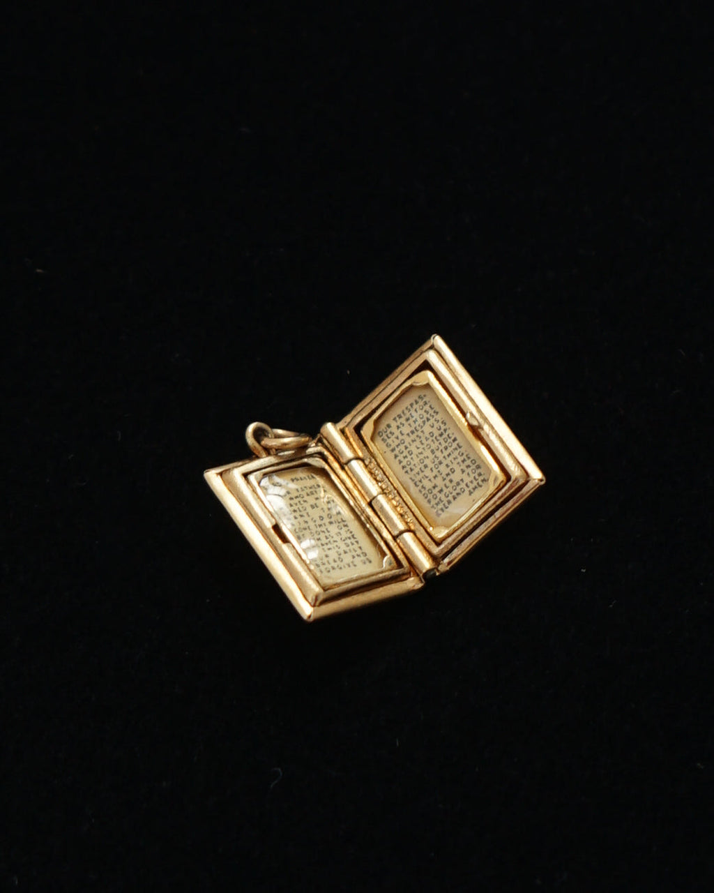 14k Gold Book Locket Charm