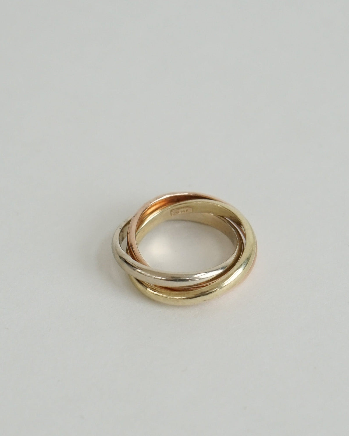 14k Gold Trinity Ring / size: 7