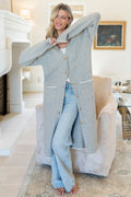 Senna Longline Cardigan | Light Gray