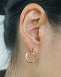14k Gold Twist Hoop Earrings