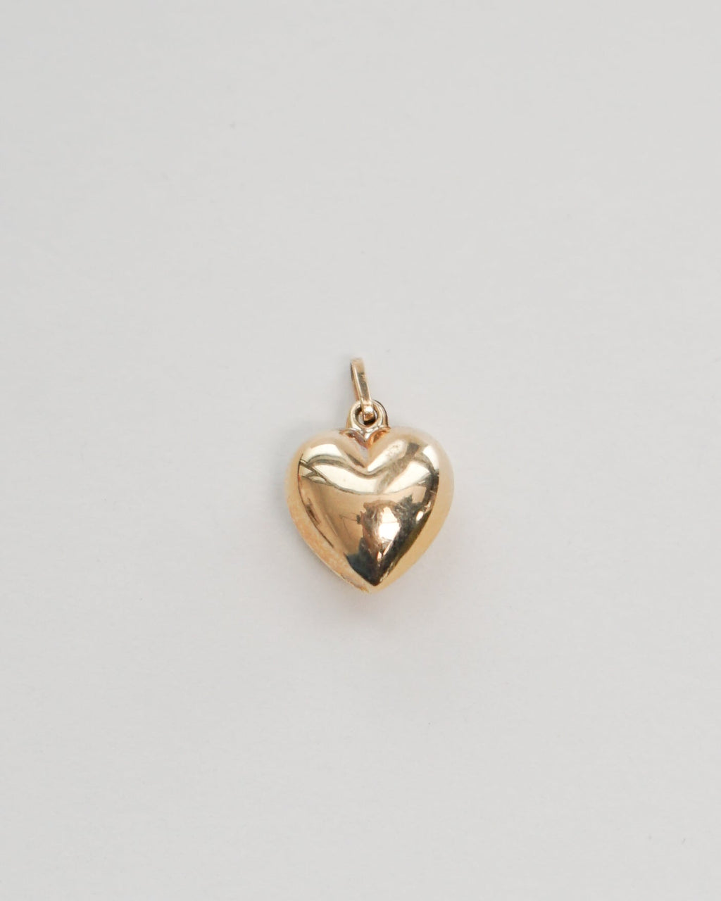 14k Gold Puffy Heart Charm