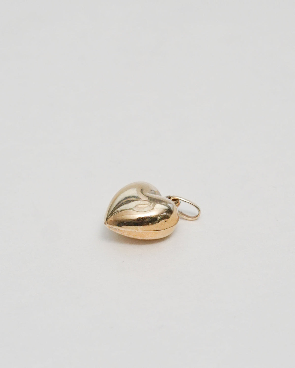 14k Gold Puffy Heart Charm