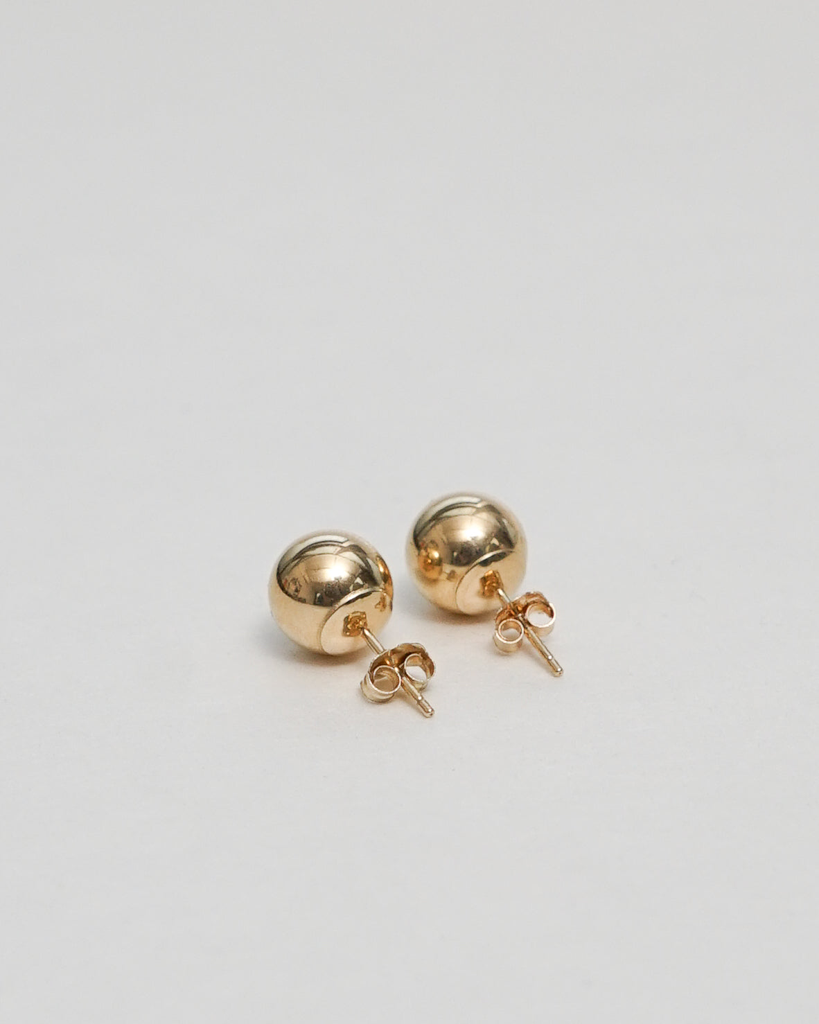 14k Gold Ball Stud Earrings