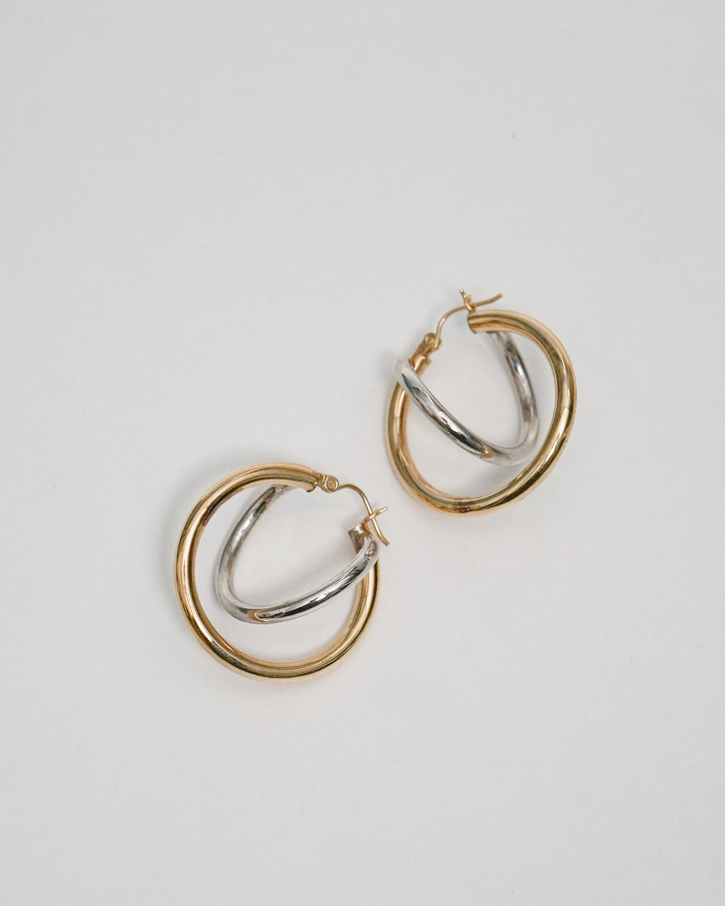 10k Yellow & White Gold Earrings