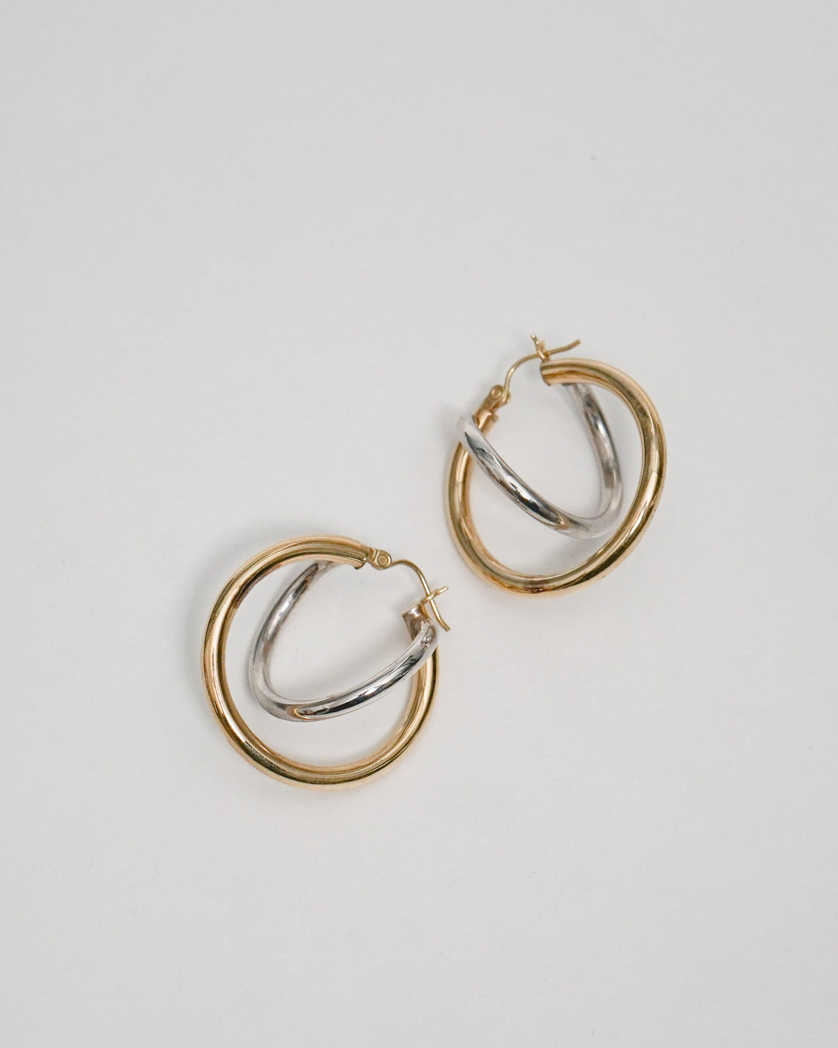 10k Yellow & White Gold Earrings