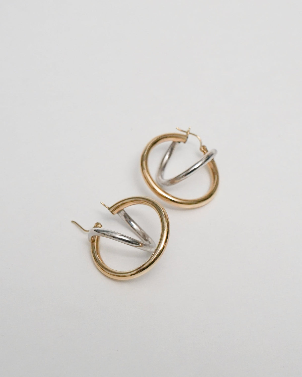 10k Yellow & White Gold Earrings