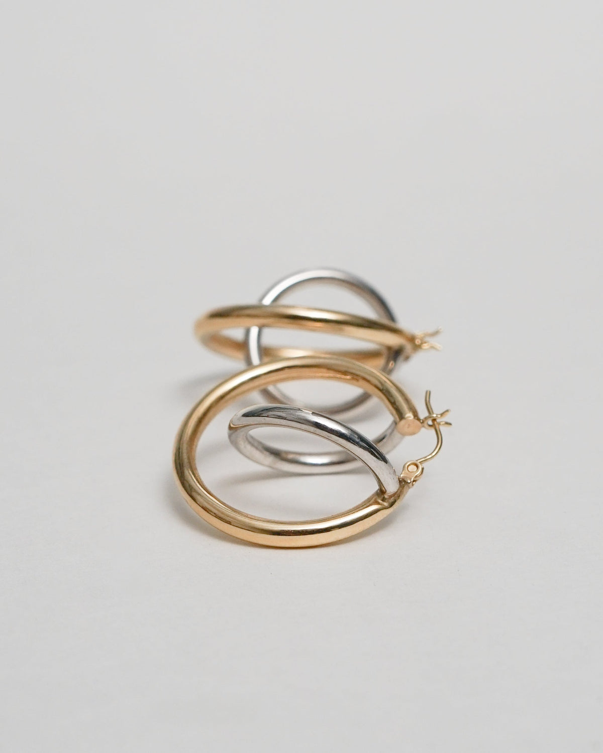 10k Yellow & White Gold Earrings