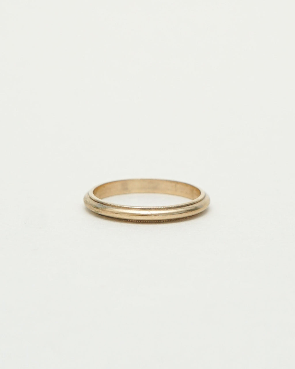 14k Gold Milgrain Band Ring / Size : 6.25