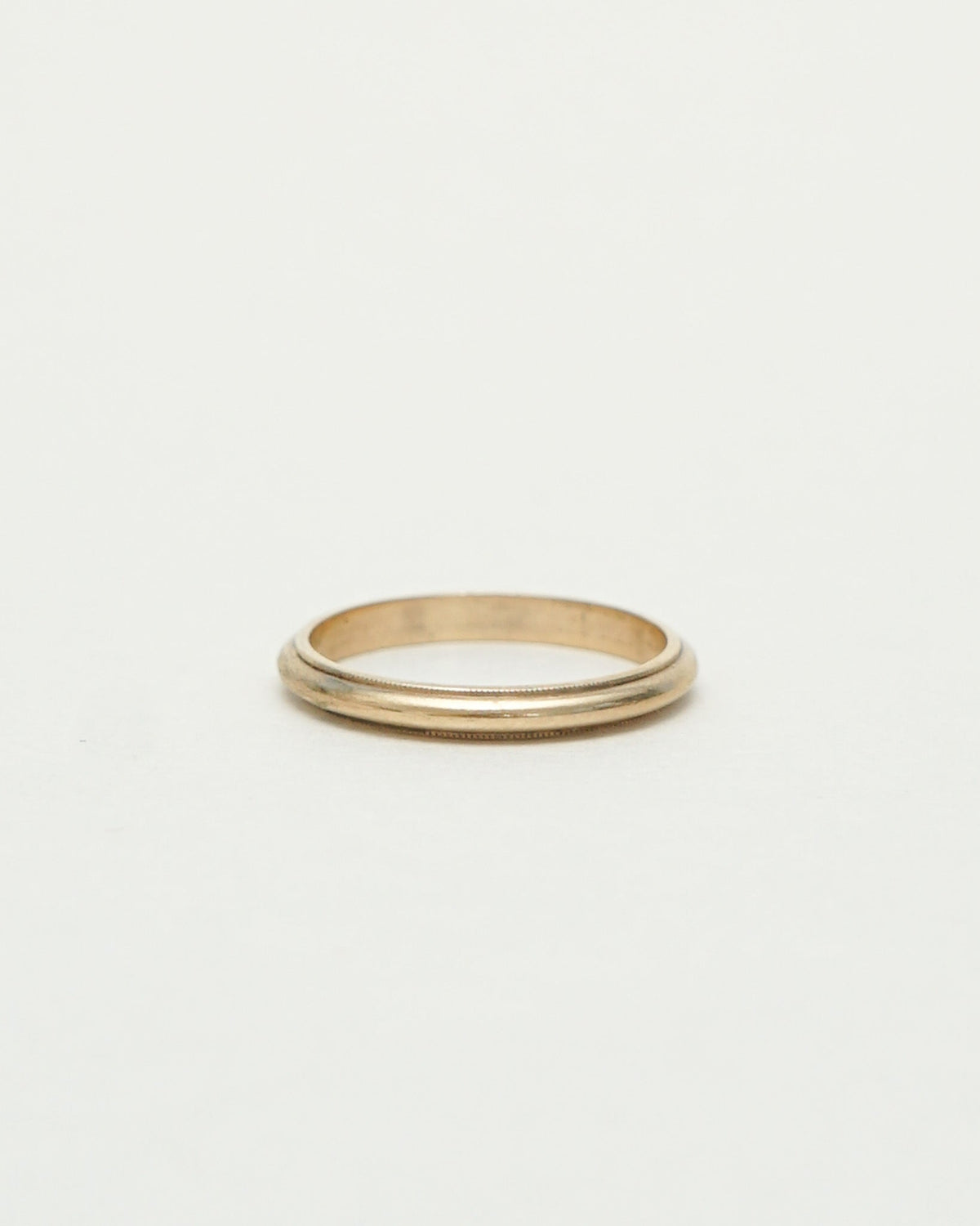 14k Gold Milgrain Band Ring / Size : 6.25
