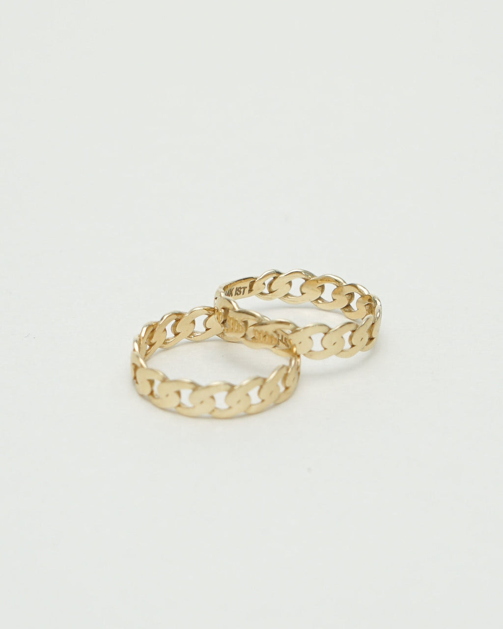 14k Gold Chain Ring / Size : 7