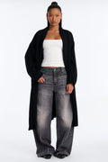 Made For You Long Cardigan - Black