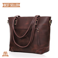 MARILYN BUFFALO LEATHER TOTE BAG