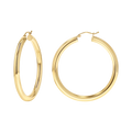 4mm Gold Tube Hoop Earrings