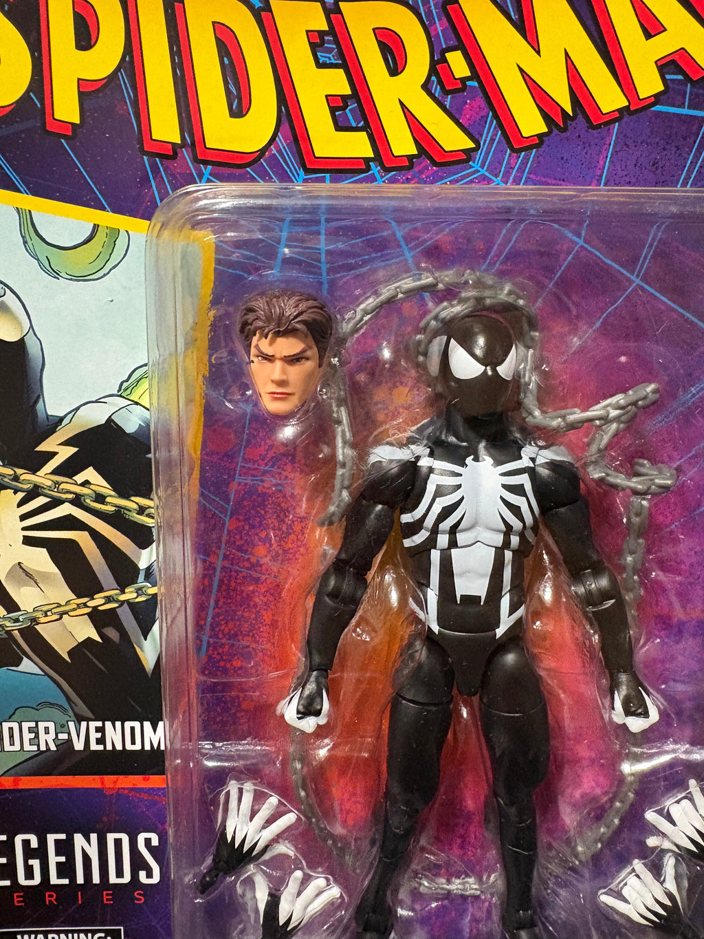 Marvel Legends Series Spider-Venom, Retro Cardback Spider-Man Comics by Hasbro
