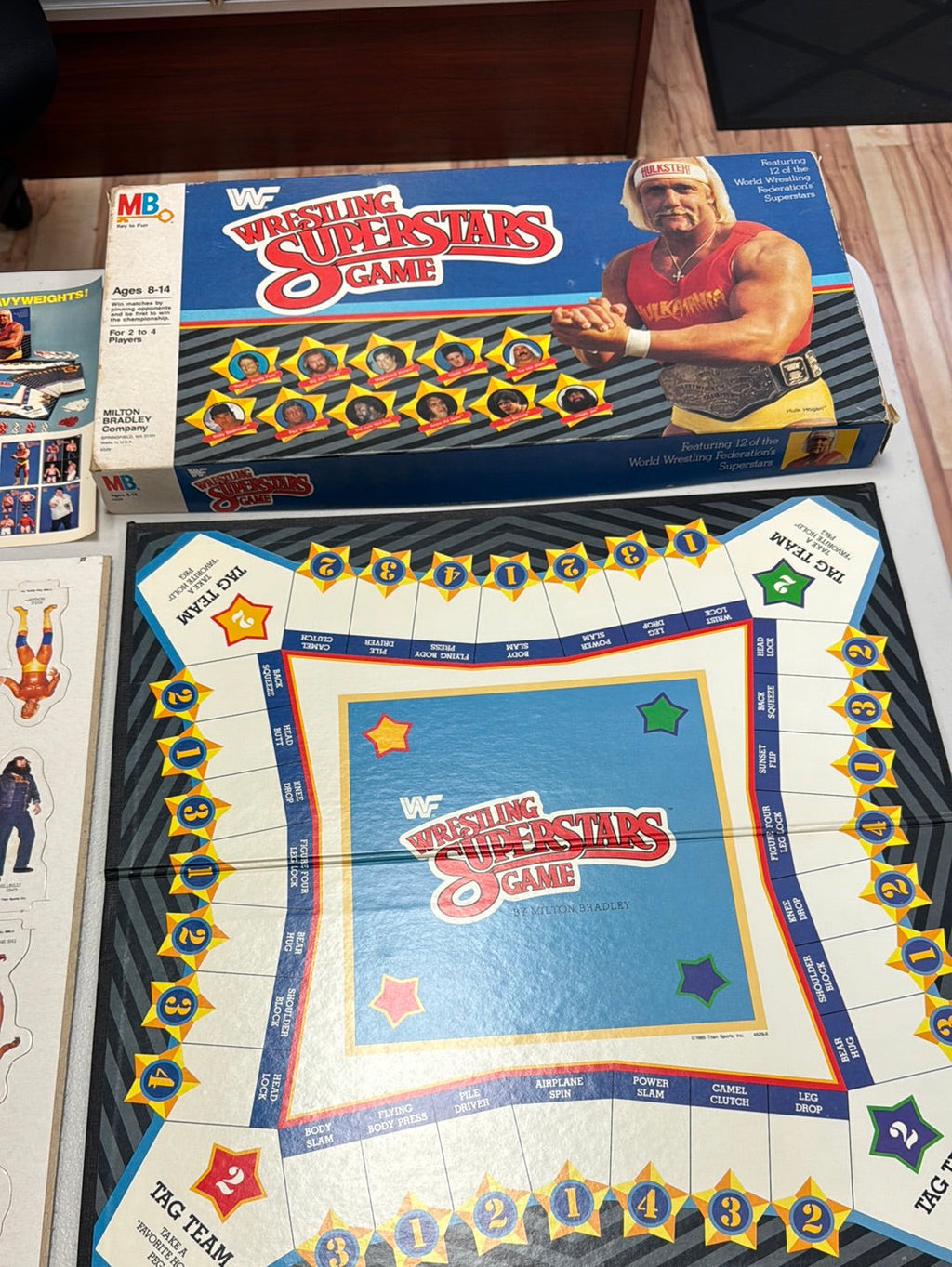 Wrestling Superstars Board Game (Vintage WWF, Milton Bradley) Complete
