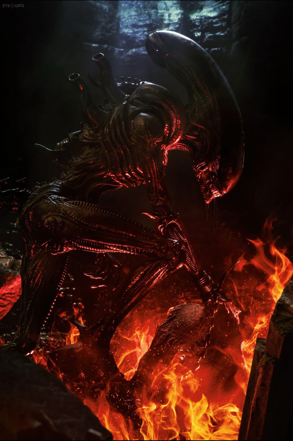 READY🔥Hot Toys MMS784 Alien: Romulus 1/6th scale Scorched Xenomorph Collectible Figure