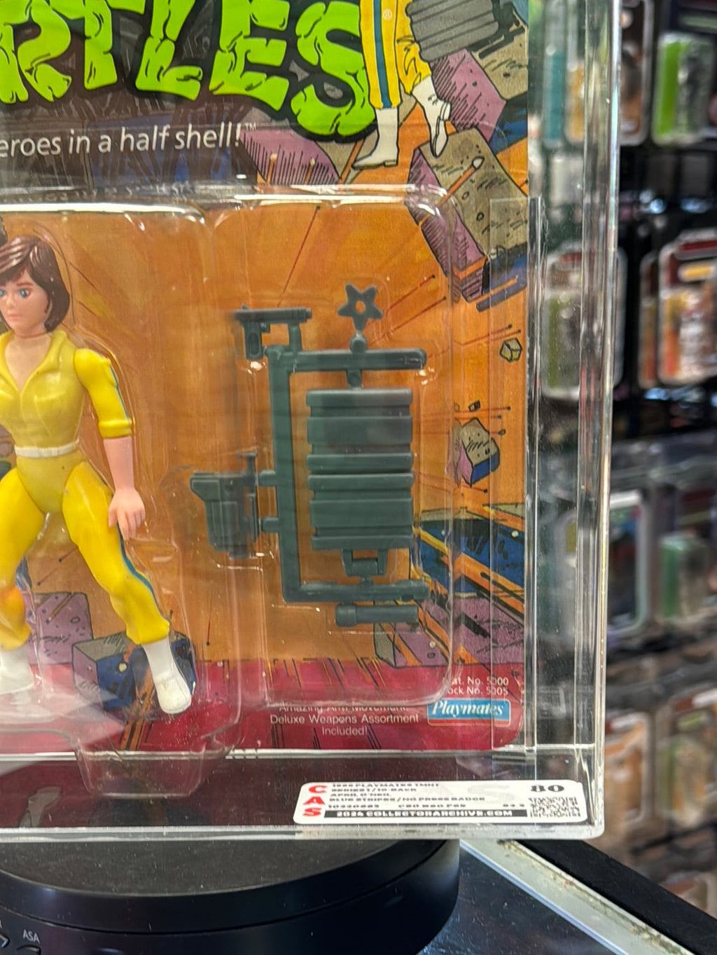 April O’Neil 10 Back No Press (Vintage TMNT Ninja Turtles, Playmates) *CAS Graded 80*