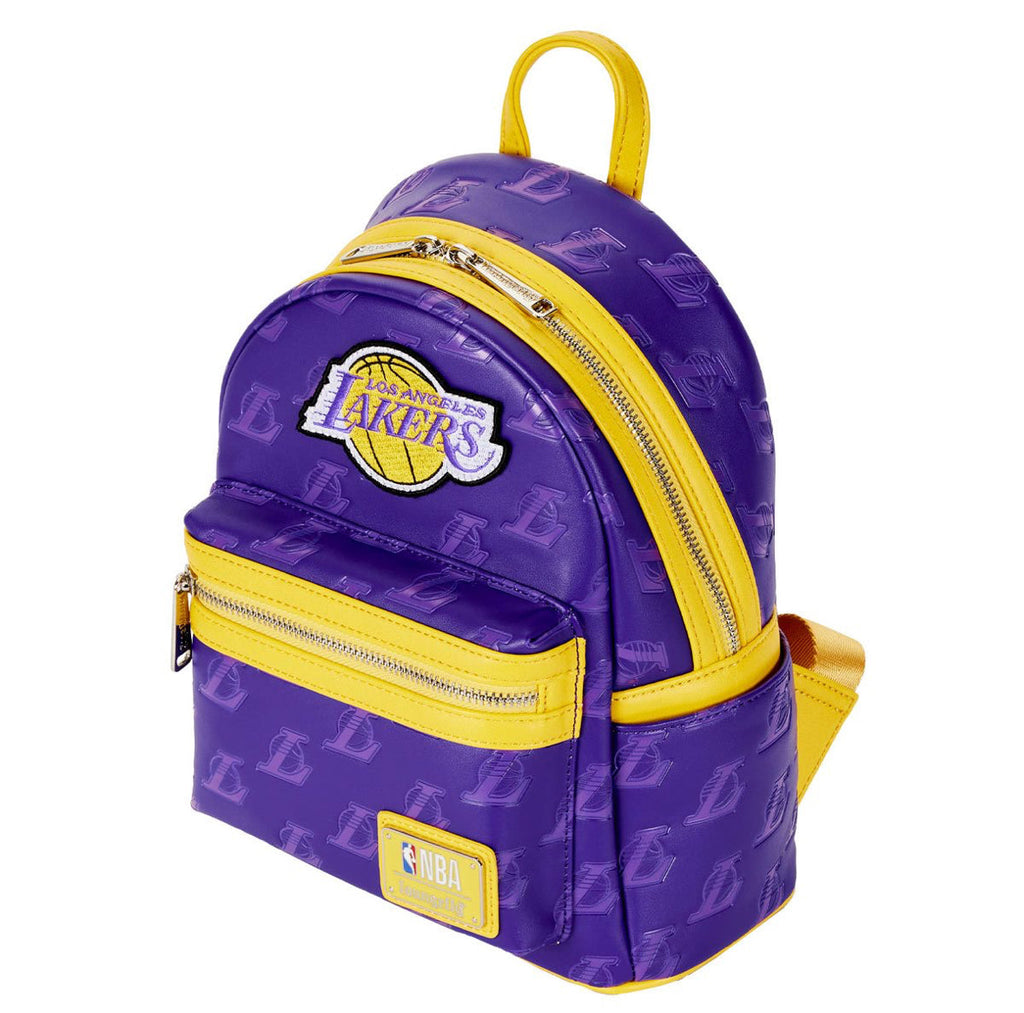 NBA Los Angeles Lakers Debossed Logo Mini Sports Backpack by Loungefly