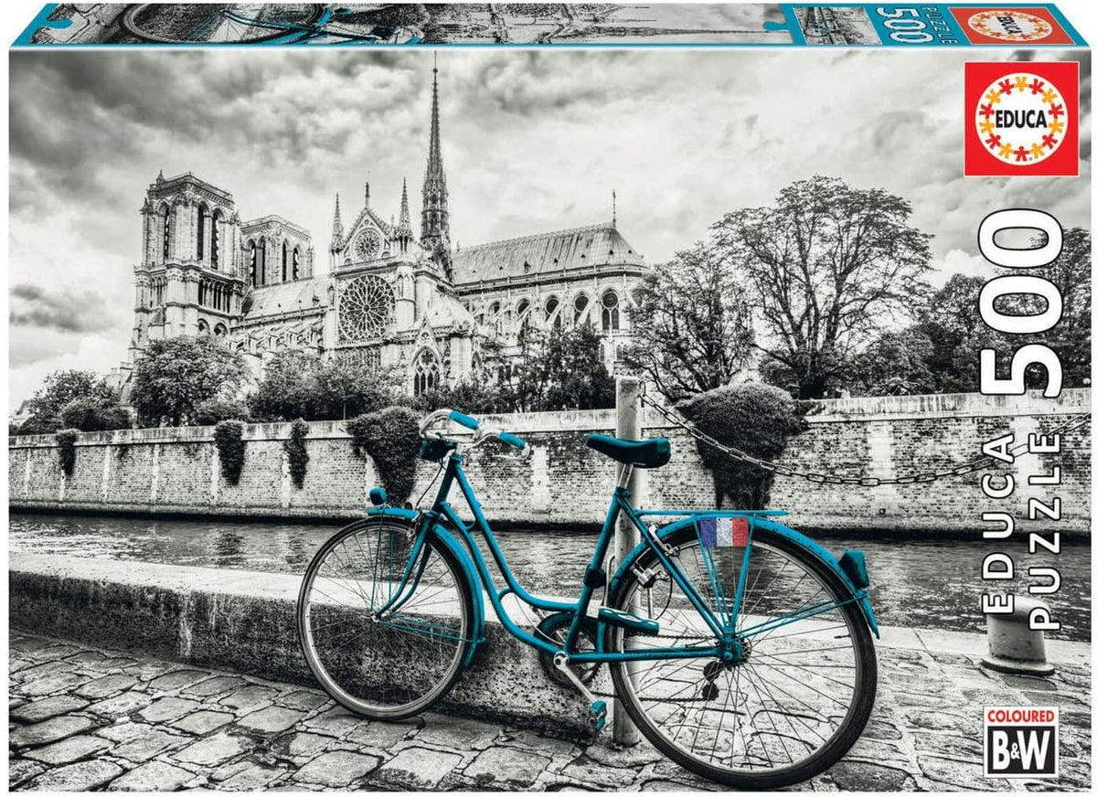 Bike Near Notre Dame 500 Piece Jigsaw Puzzle