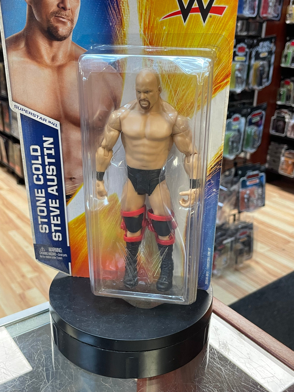 Stone Cold Steve Austin Red Braces (WWE Basic, Mattel) **SEALED**