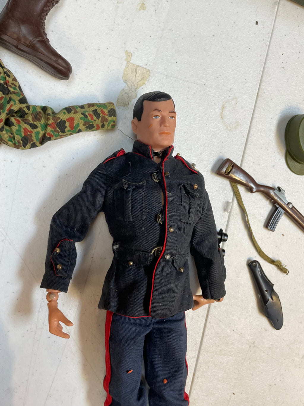 Action Marine with Foot Locker (Vintage 12” GI Joe, Hasbro) **Original**
