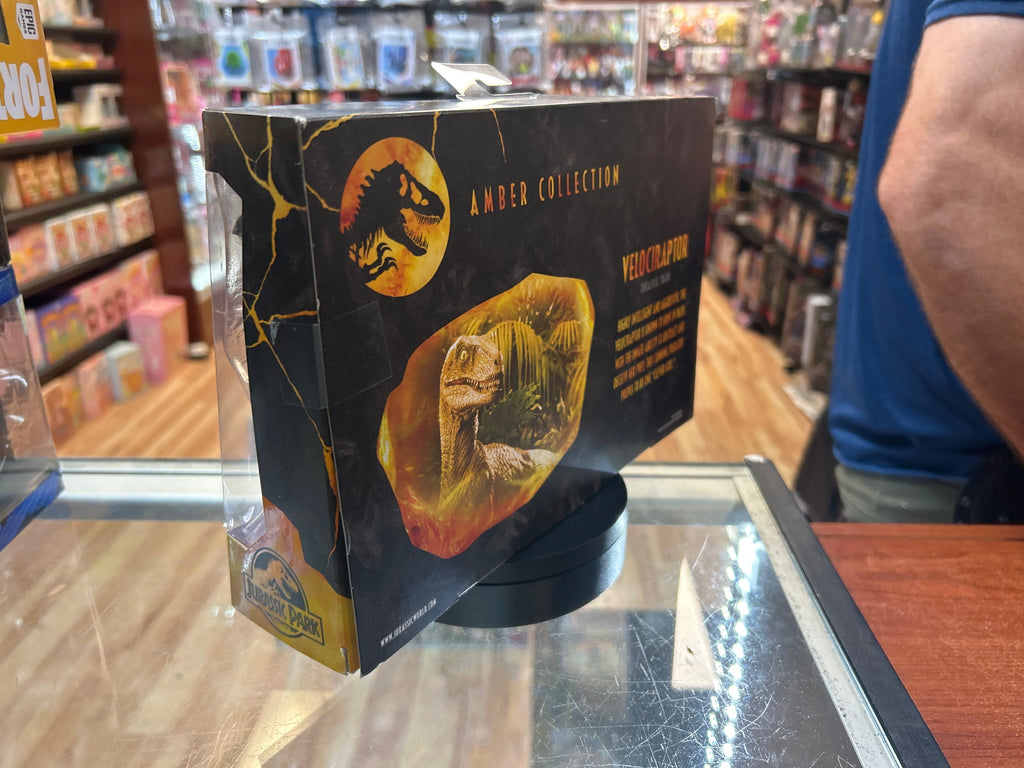 Velociraptor Brown (Jurassic Park Amber Collection, Mattel) **SEALED**