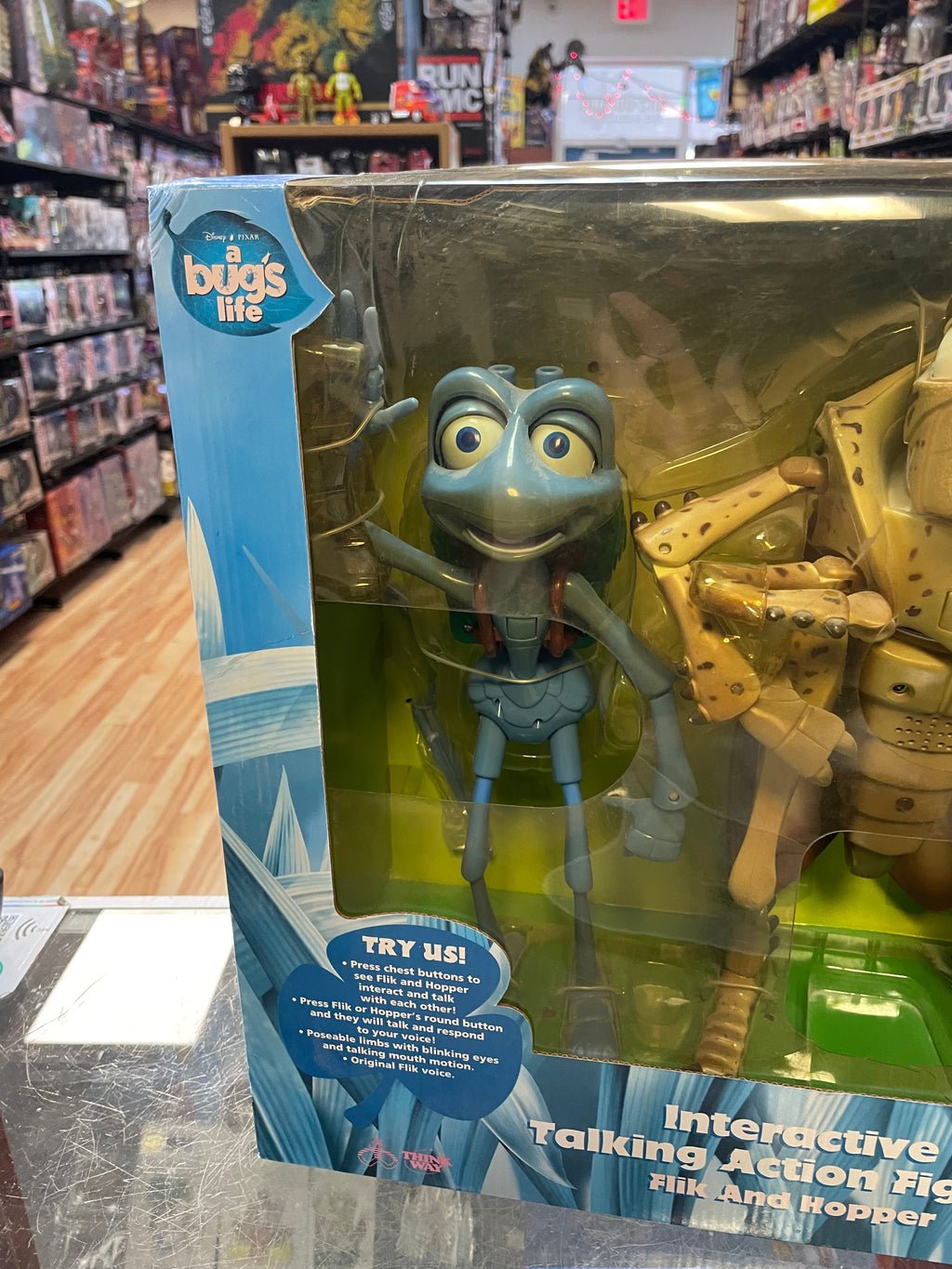 Interactive Flik & Hopper (Vintage Bugs Life, Thinking Toy) **NEW OPENNED**