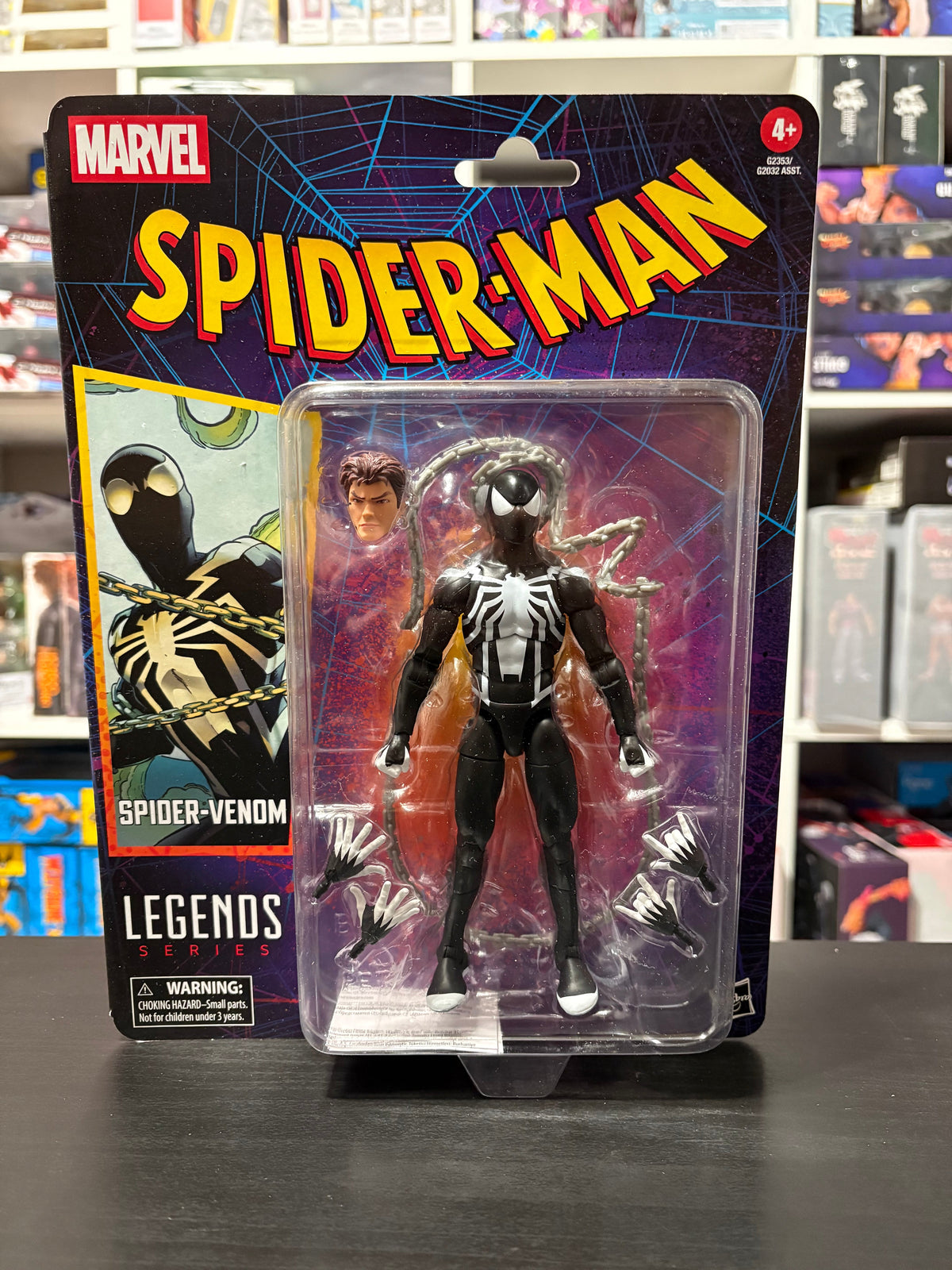 Marvel Legends Series Spider-Venom, Retro Cardback Spider-Man Comics by Hasbro