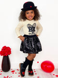 Be Mine Sequin Skirt Set