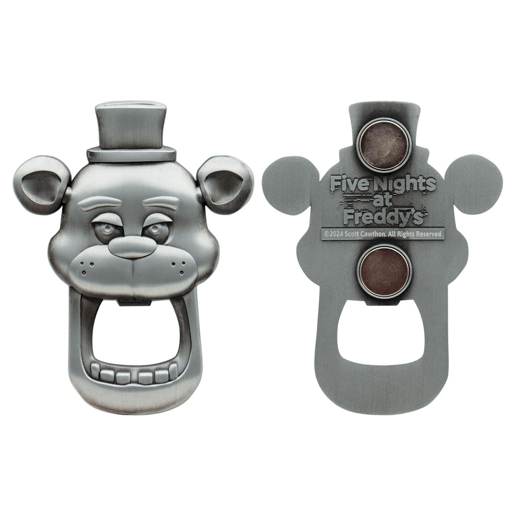 Five Nights At Freddy's Freddy Fazbear Face Magnetic Metal Bottle Opener