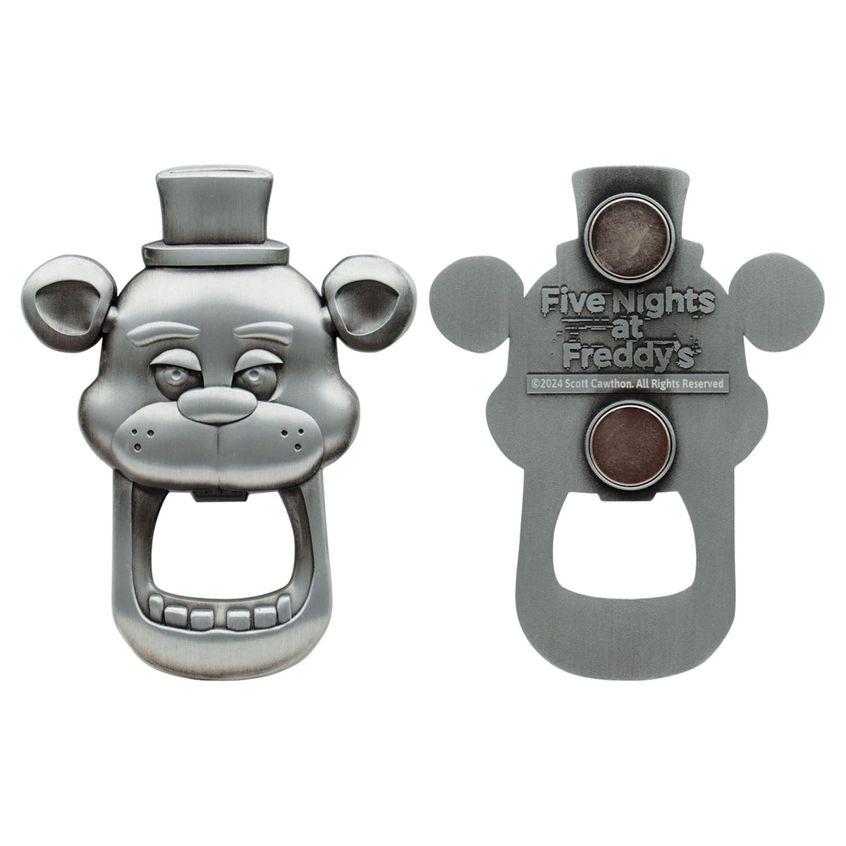 Five Nights At Freddy's Freddy Fazbear Face Magnetic Metal Bottle Opener