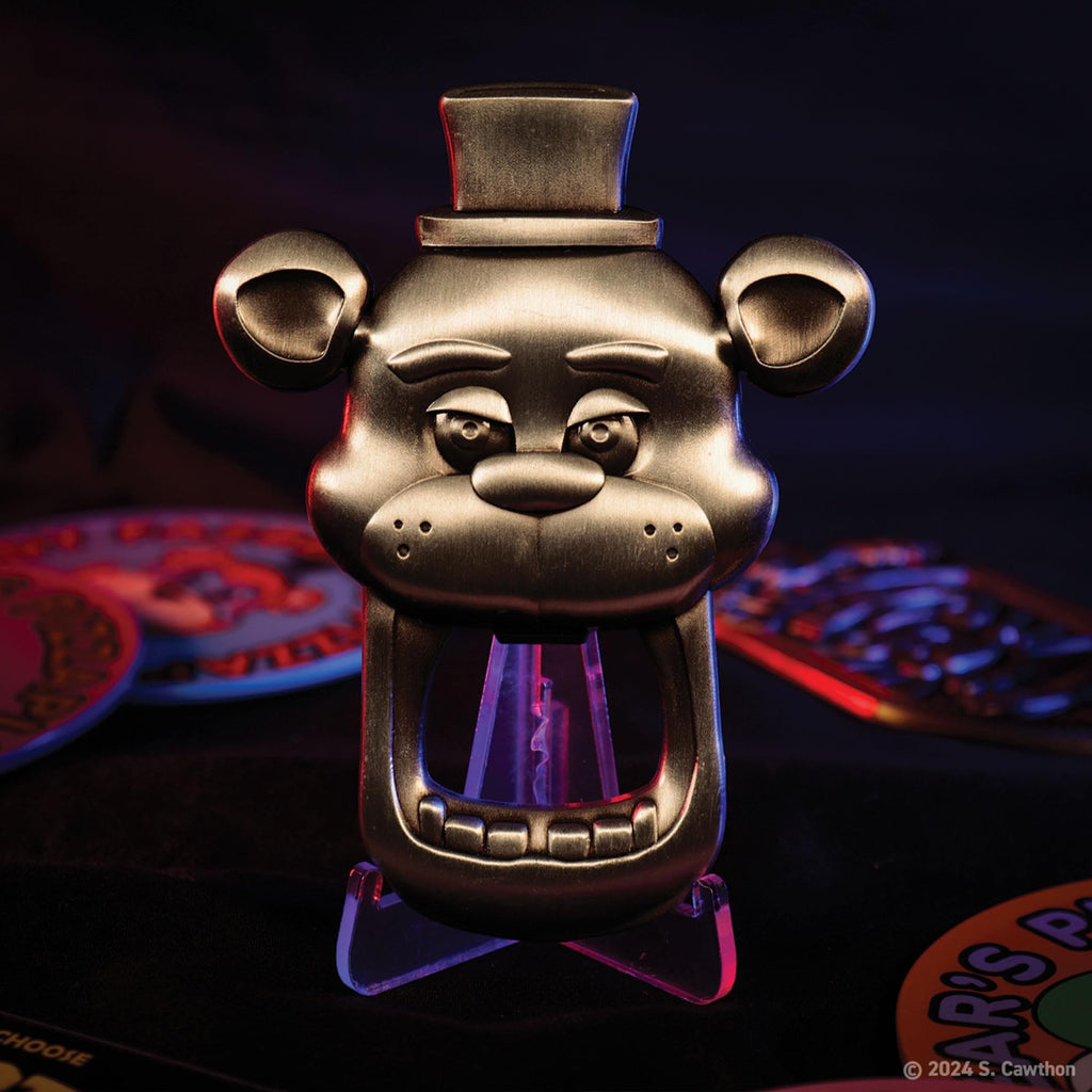 Five Nights At Freddy's Freddy Fazbear Face Magnetic Metal Bottle Opener