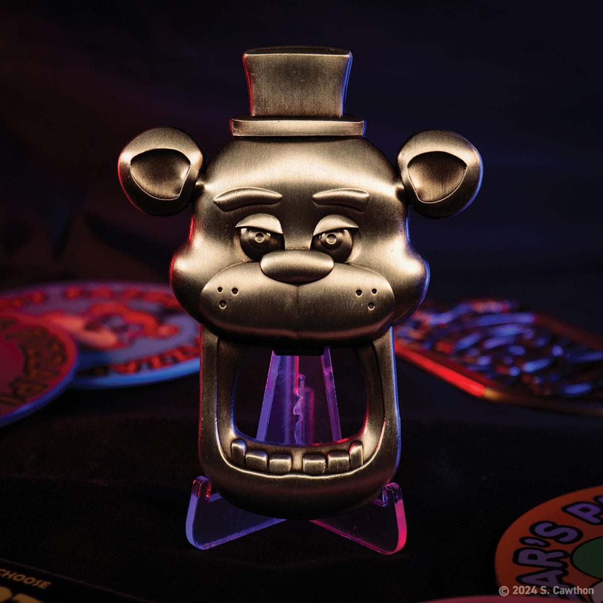 Five Nights At Freddy's Freddy Fazbear Face Magnetic Metal Bottle Opener