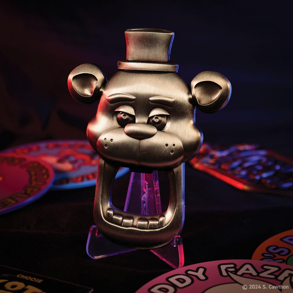 Five Nights At Freddy's Freddy Fazbear Face Magnetic Metal Bottle Opener