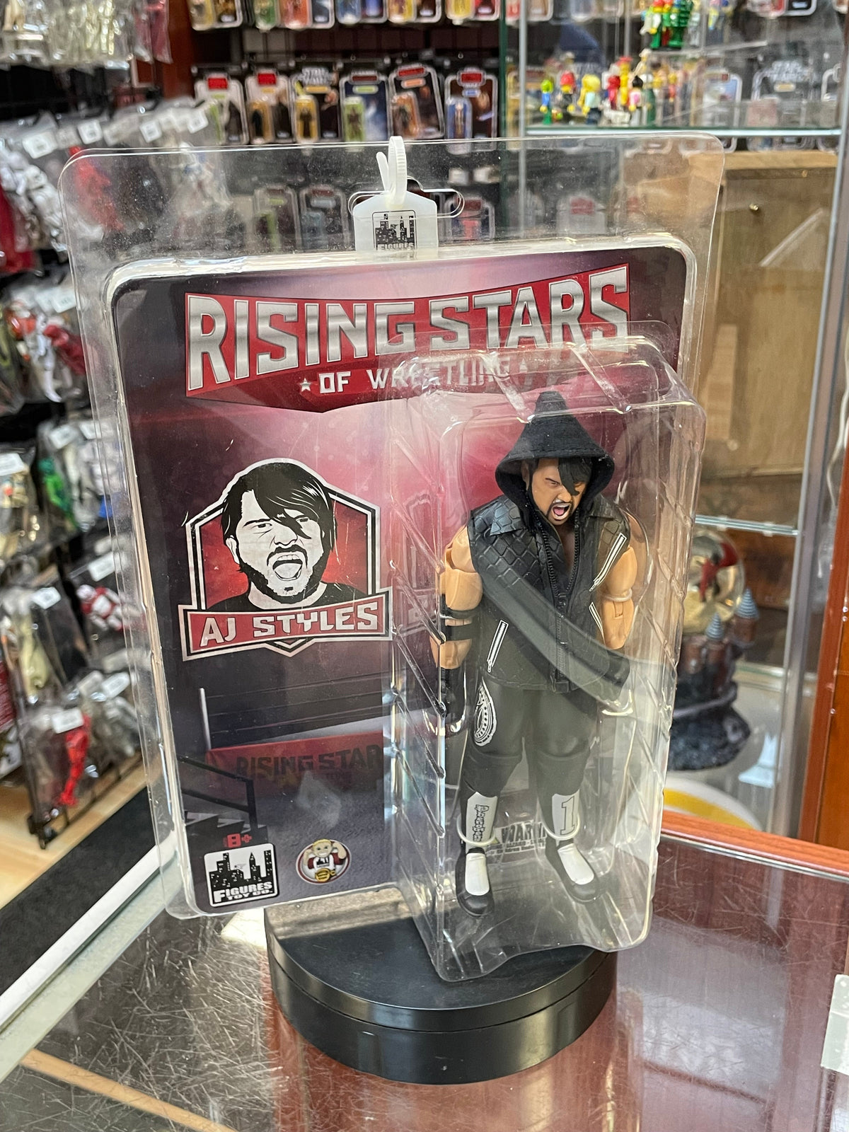 AJ Styles -Black-  (Rising Stars of Wrestling, Figures Toy Company) **SEALED**