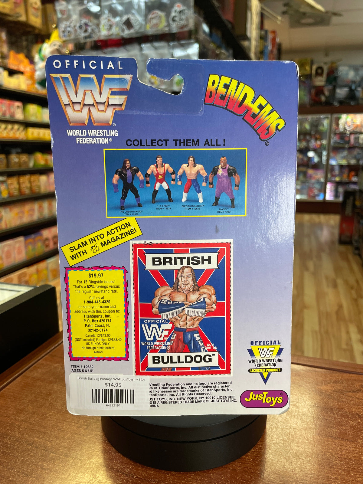 British Bulldog (Vintage WWF, JusToys) **SEALED**