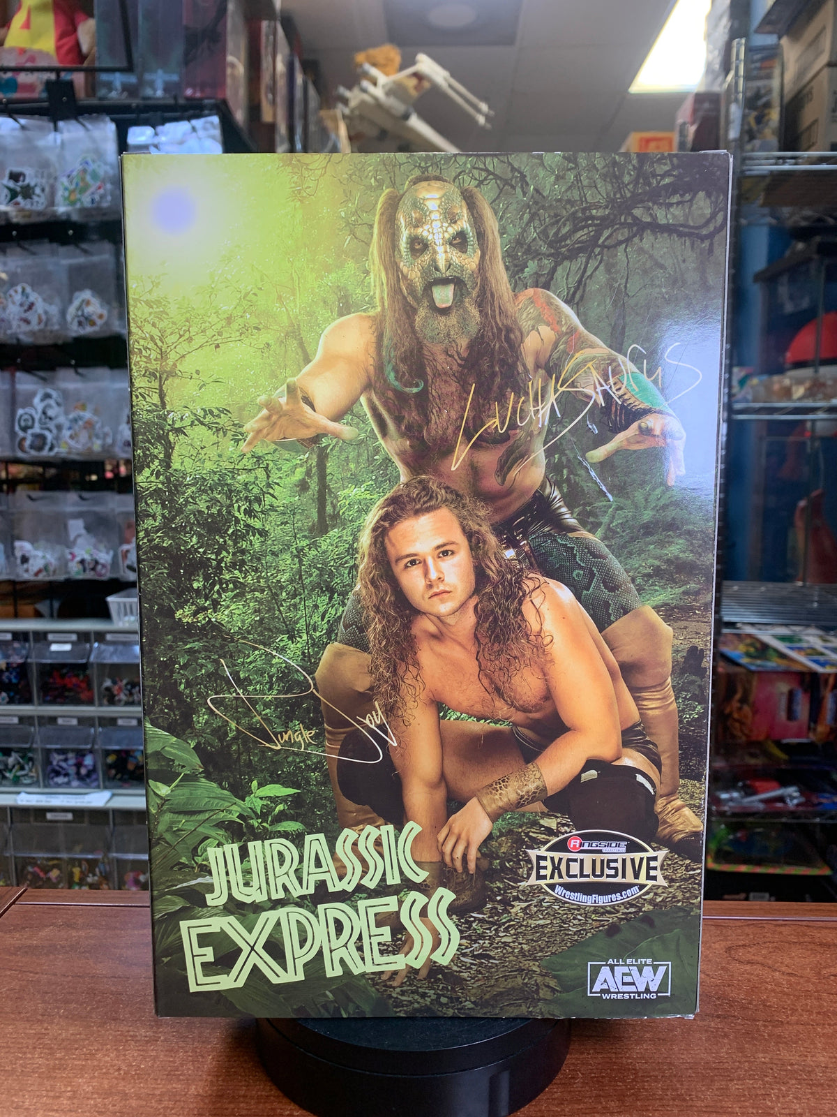 Jungle Boy & Luchasaurus #36 Jurassic Express (All Elite Wrestling AEW, Jazwares) **SEALED**