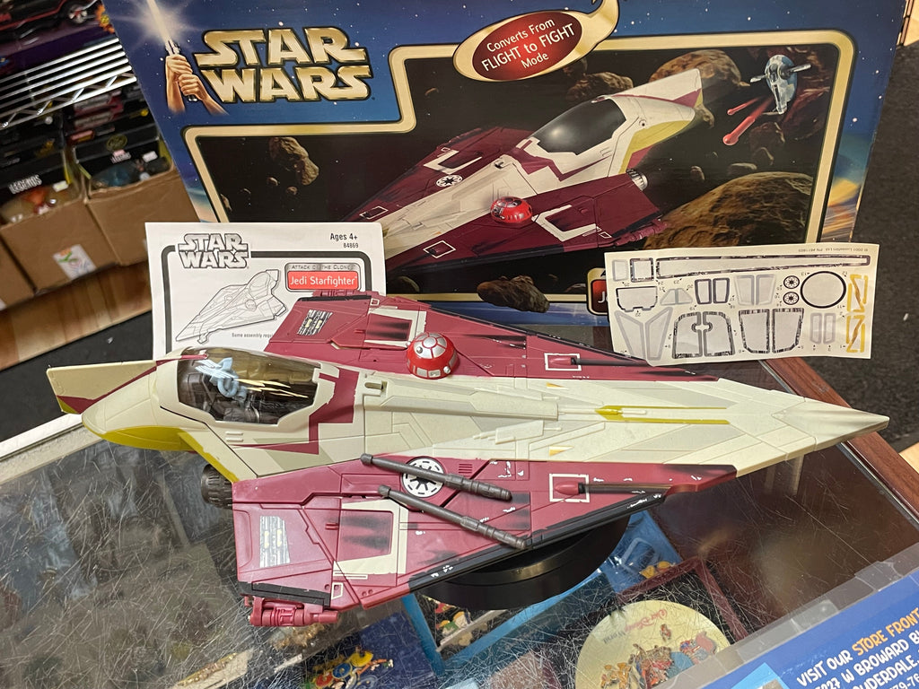 Obi Wan Jedi Starfighter (Vintage Star Wars, Hasbro) **COMPLETE**