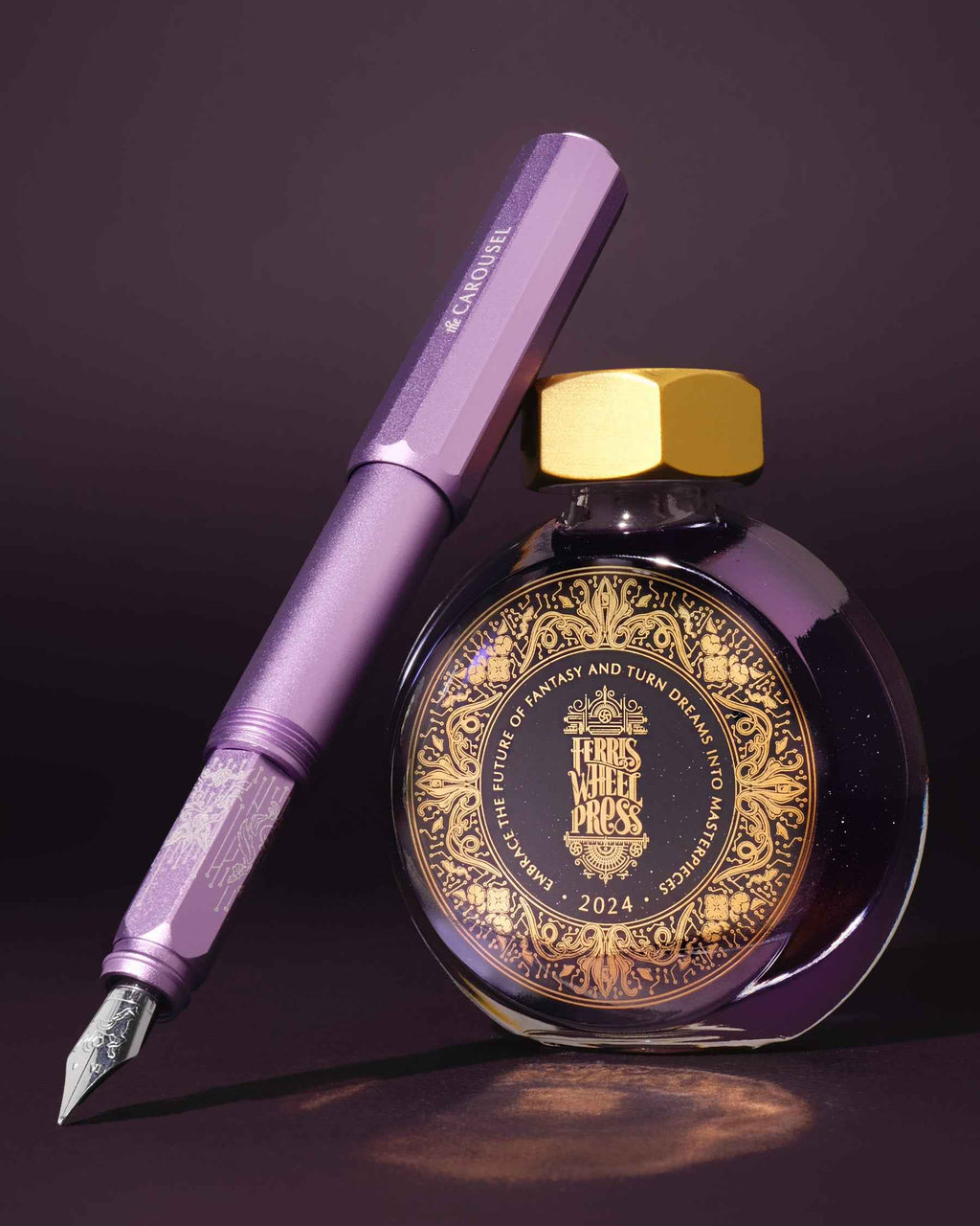 Limited Edition 2024 | Aluminum Carousel Fountain Pen - Aurorealis