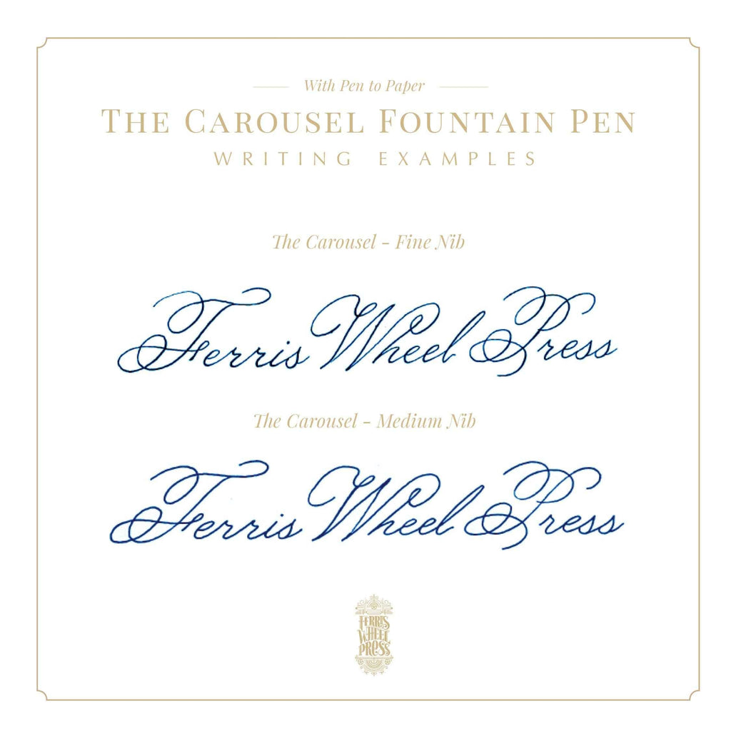 Aluminum Carousel Fountain Pen - Book of Botany